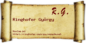 Ringhofer György névjegykártya